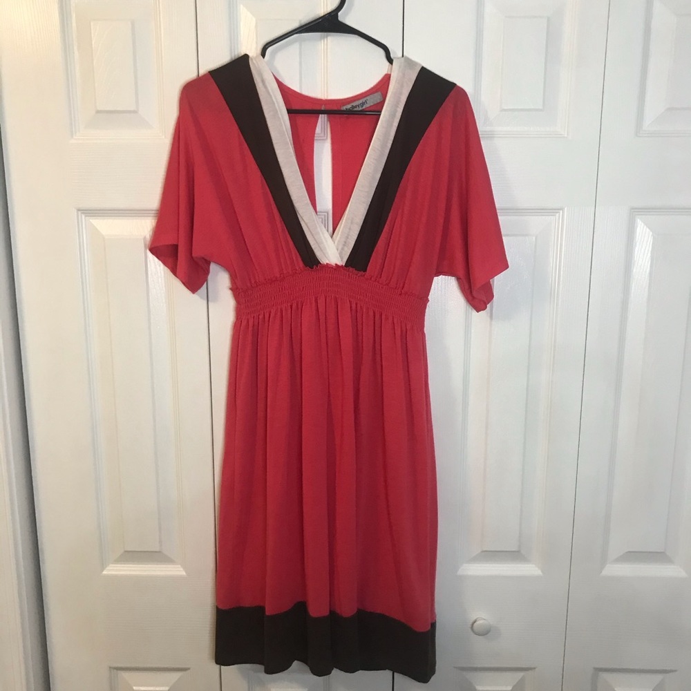 Flowy V-neck Coral dress size L